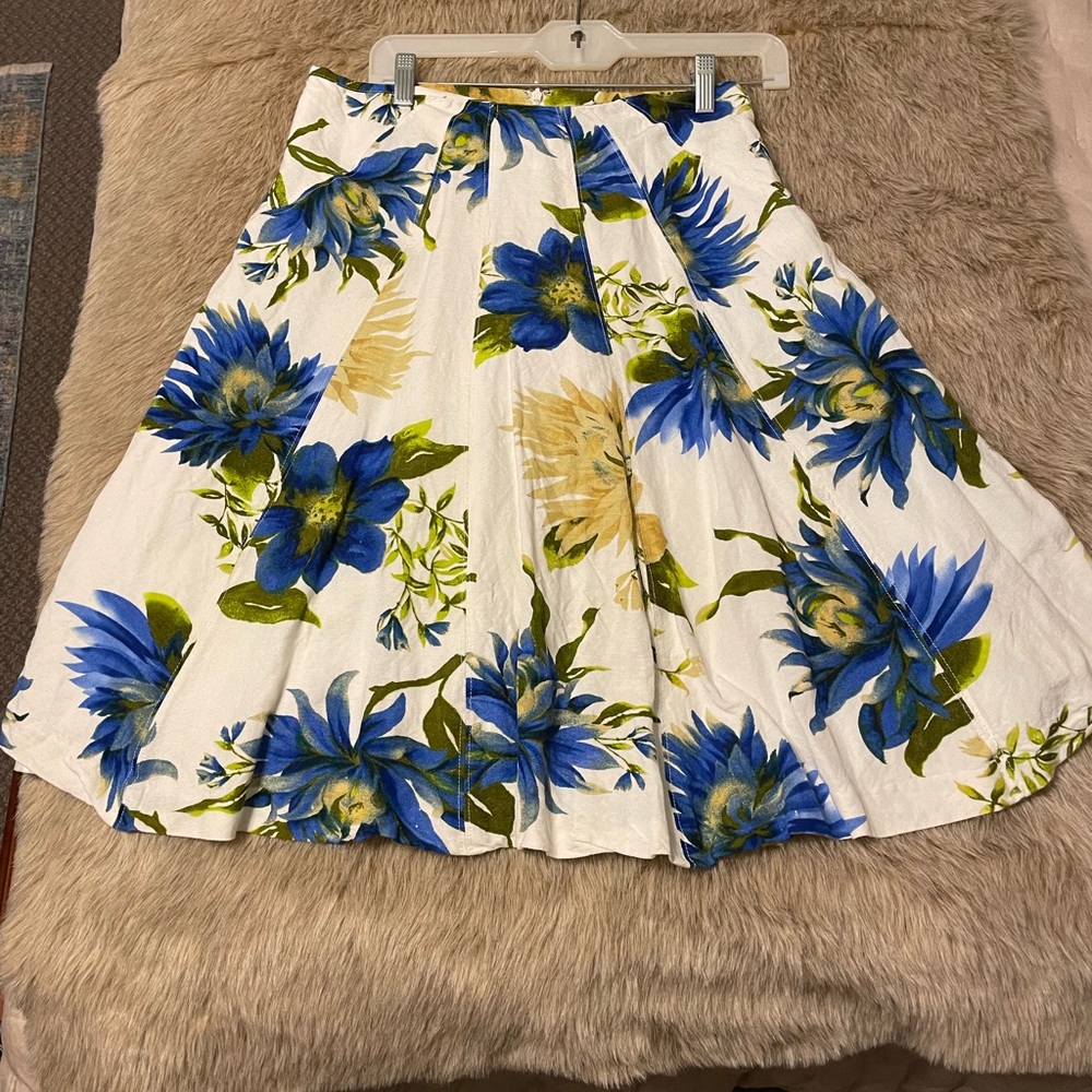 Linen look summer skirt
